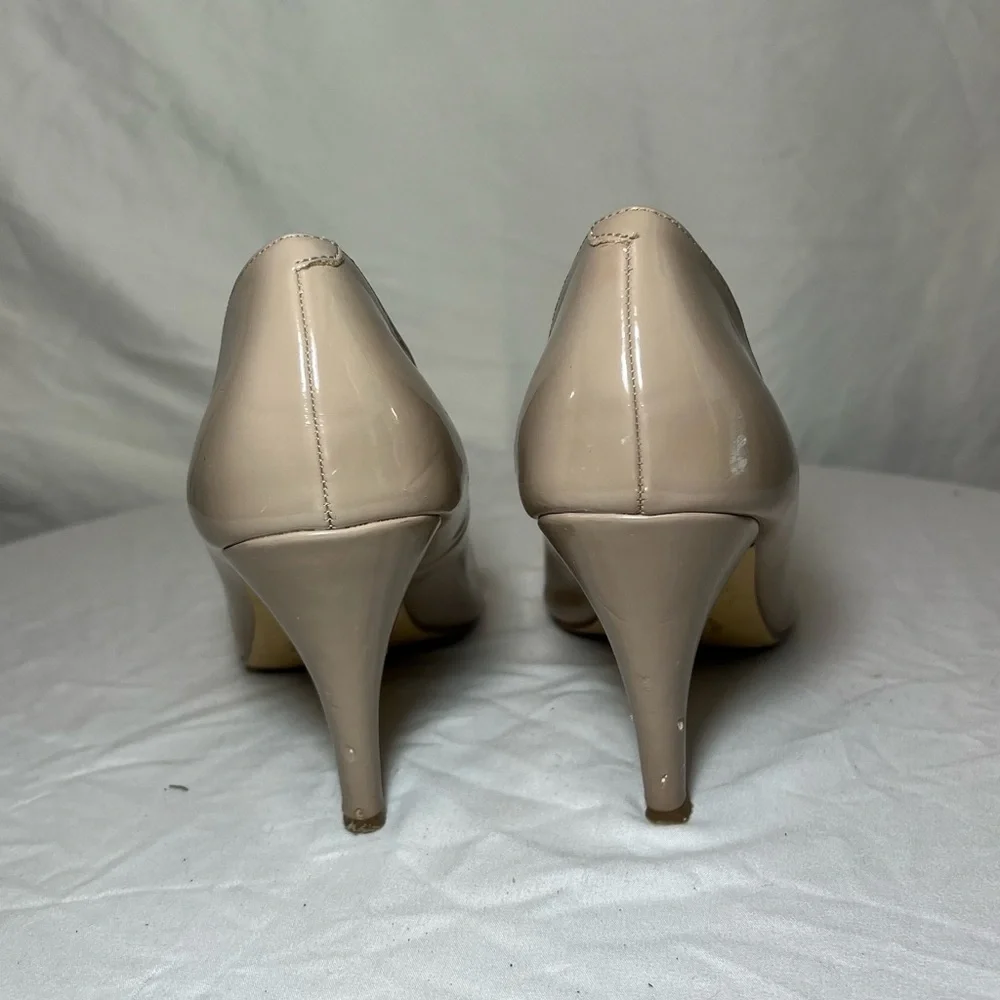 Fergalicious by Fergie Nude Patent Leather Pumps - Size 9